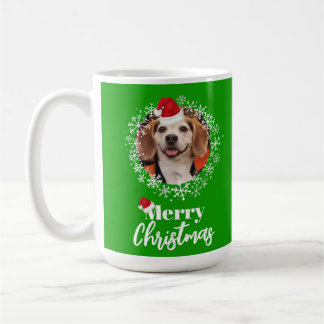 Mug Animaux de compagnie Photo Red Santa Hat Feux de n