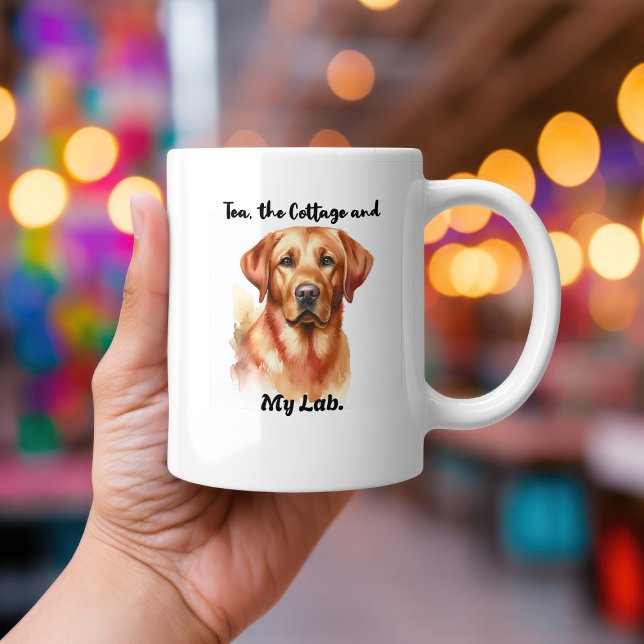 Mug Animaux de compagnie Sandy Brown Aquarelle Personn (Beautiful Lab. Graphic)