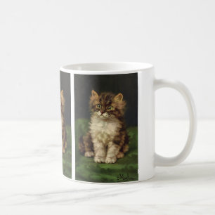 Mug Animaux de compagnie vintage, chaton rayé tabby mi