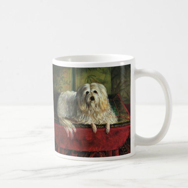 Mug Animaux de compagnie vintage, chien Berger shaggy (Droite)