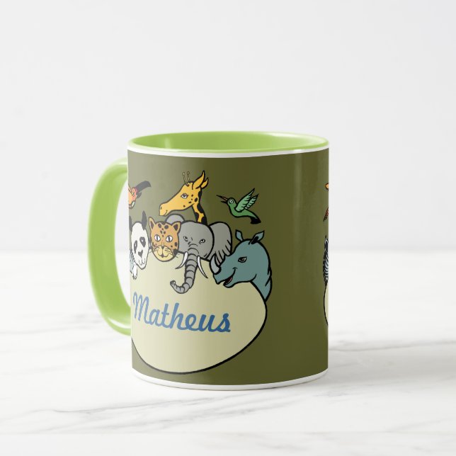 Mug Animaux de famille Zoo personnalisés (Devant gauche)