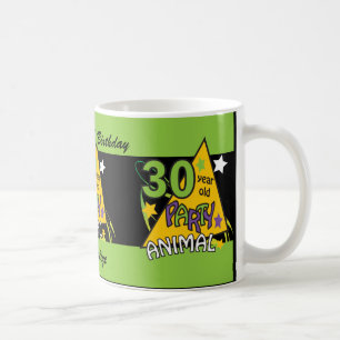 Mug Animaux de fête âgés de 30 ans - 30e anniversaire
