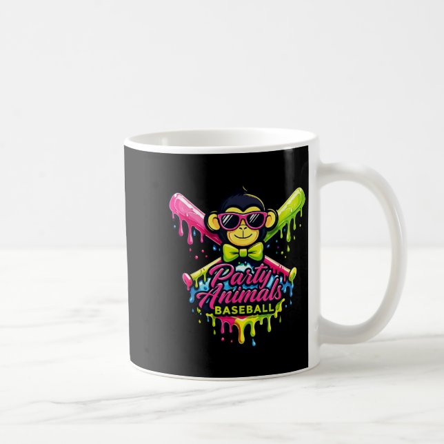 Mug Animaux de fête baseball singe drôle  (Droite)