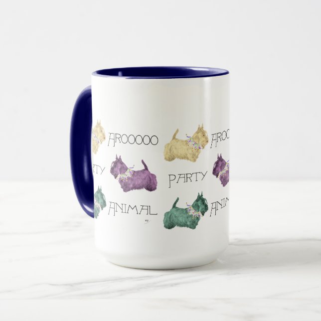 Mug Animaux de fête Terrier écossais (Devant gauche)