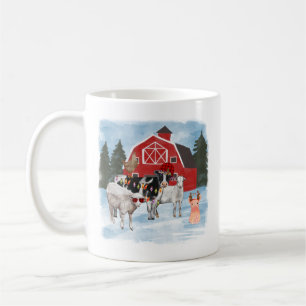 Mug Animaux de la ferme de Noël & Grange