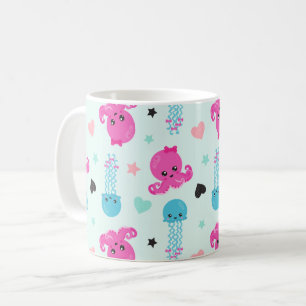 Mug Animaux de mer, Vie de mer, poulpe, méduses, Coeur