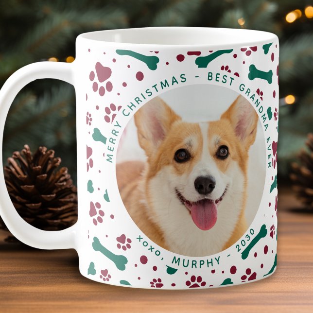 Mug Animaux de Noël Photo personnalisée Empreintes de  (Créateur téléchargé)