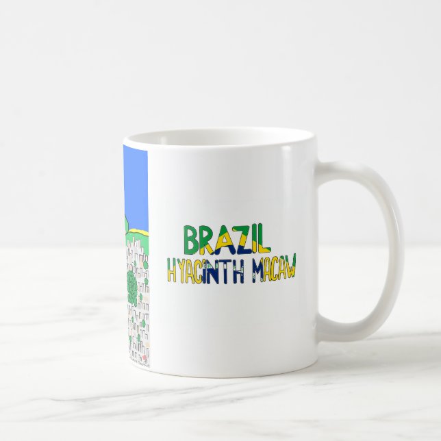 Mug Animaux du Monde, Brésil : Ara hyacinthe (Droite)