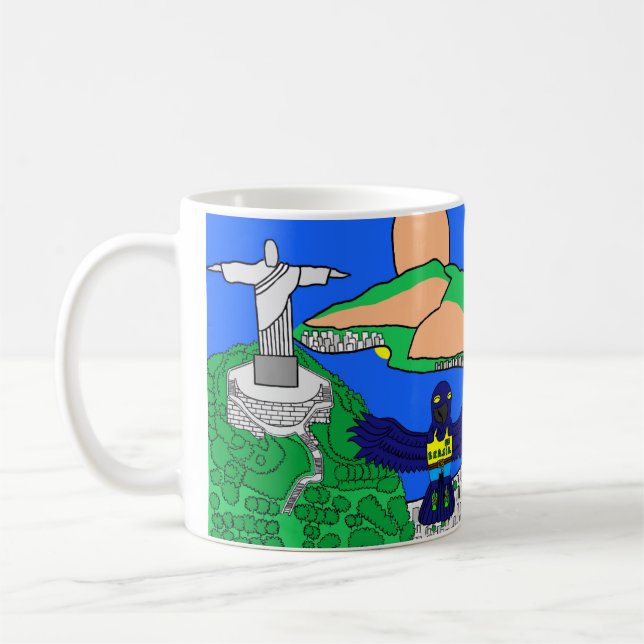 Mug Animaux du monde, Brésil : Hyacinth Macaw (Gauche)