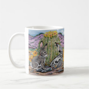 Mug Animaux du sud-ouest du désert Faune Lapin Cactus