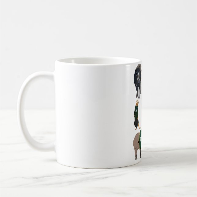 Mug Animaux en tant que gardiens de table (Gauche)