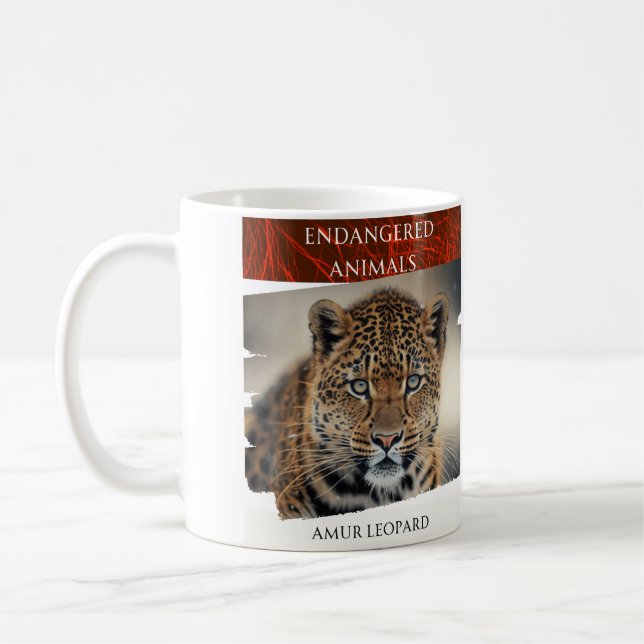 Mug Animaux en voie de disparition - Amur Leopard (Gauche)