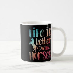 Mug Animaux Équitation Vie-Cadeau Mieux Avec H