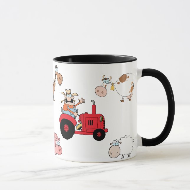 Mug Animaux et tracteur de ferme (Droite)
