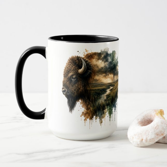 Mug Animaux Majestueux Double Exposition (Avec donut)