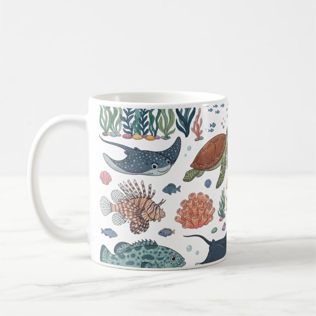 Mug Animaux mignons de l'océan (Gauche)