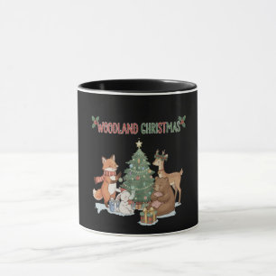 Mug Animaux mignons de Noël en milieu forestier - Forê