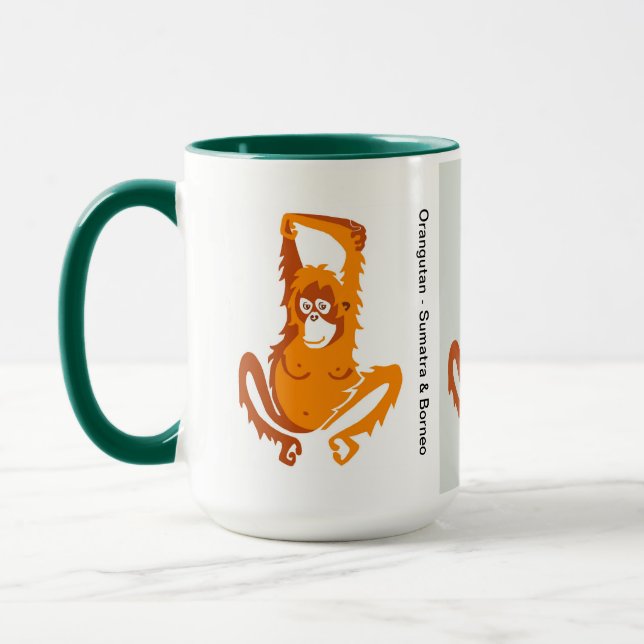 Mug Animaux sauvages - Mignonne ORANGUTAN - Nature - (Gauche)