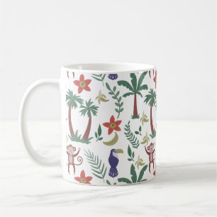 Mug Animaux tropicaux sans soudure motif macaw et sing