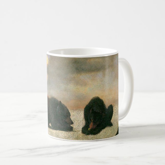 Mug Animaux vintages, Ours grizzlis par Albert Biersta (Devant droit)