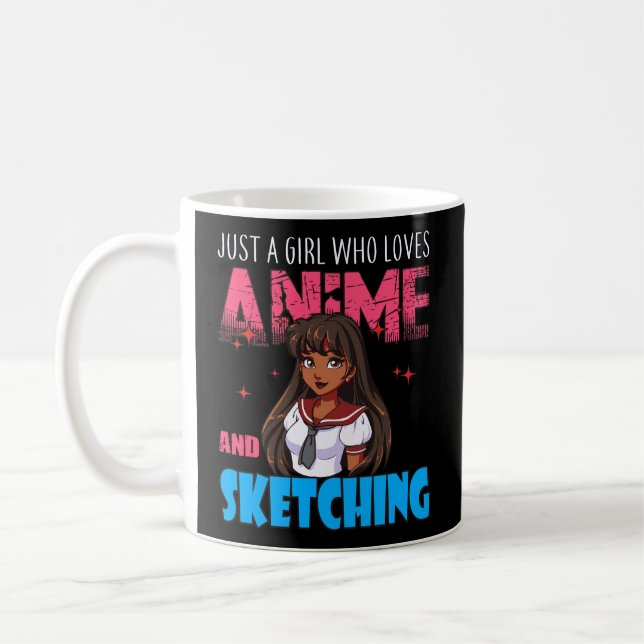 Mug Anime Anime Fille Juste Une Fille Qui Aime Anime E (Gauche)