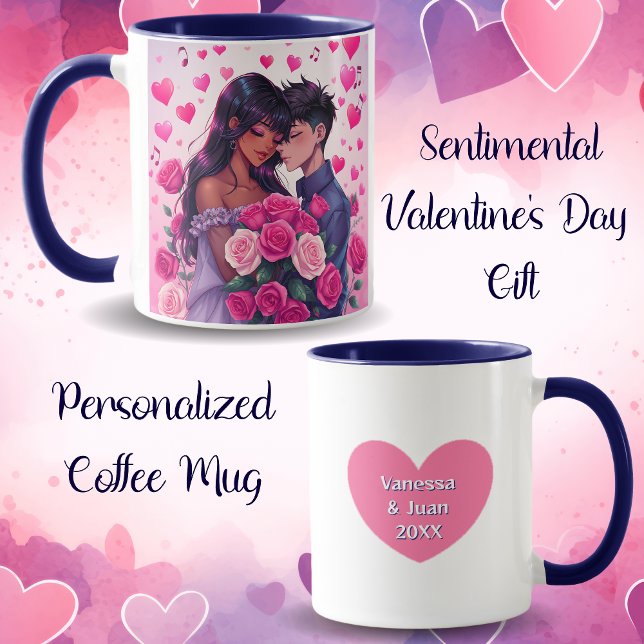 Mug Anime Bi-raciale mignonne Saint Valentin (Créateur téléchargé)