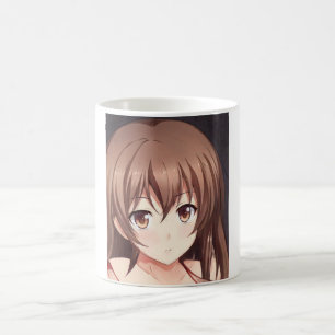 Mug Anime brun cheveux fille yeux brun