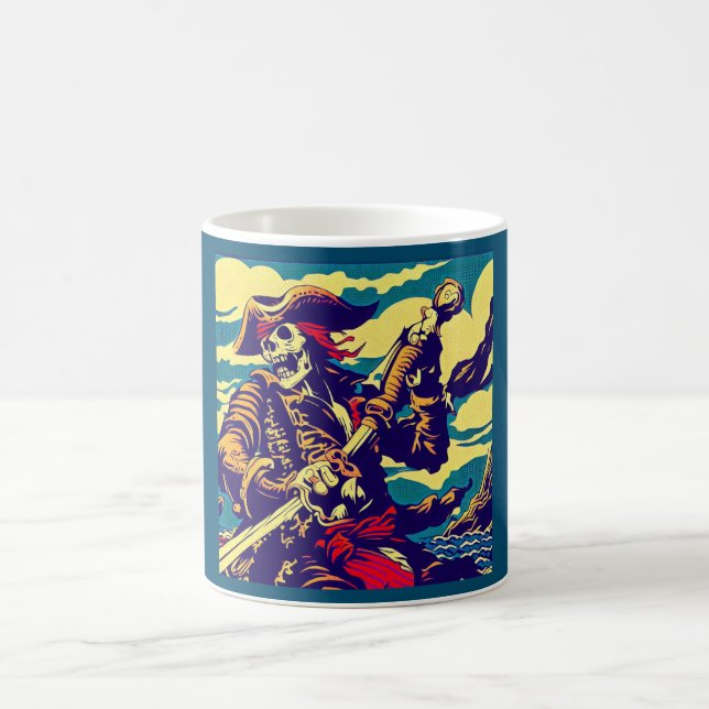 Mug Anime de pirate d'Imaginaire - coupe de bois 1 (Centre)
