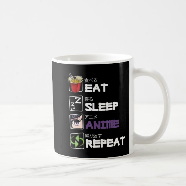Mug Anime de sommeil de manger Répéter Kawaii Otaku Ma (Droite)