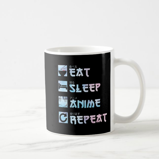 Mug Anime de sommeil de manger Répétition - Anime M de (Droite)