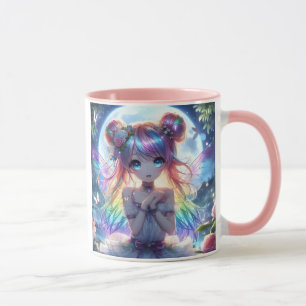 Mug Anime Girl Arc-en-ciel Chanter Lune Fée