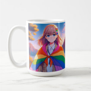 Mug Anime Girl avec LGBTQIA+ Cape