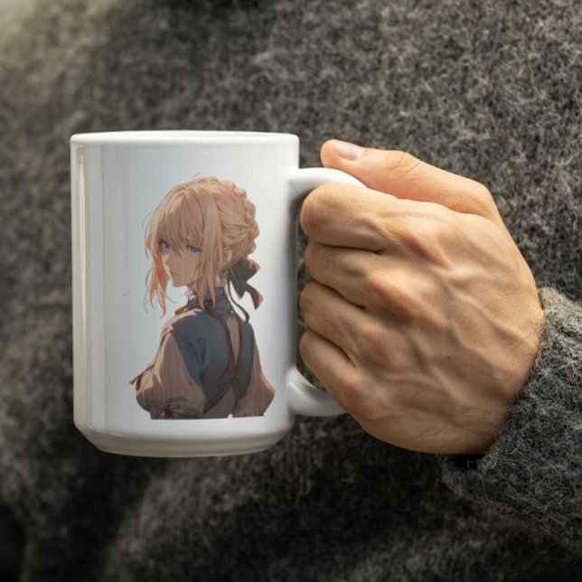 Mug Anime girl se demandant Tu penses à elle (Créateur téléchargé)