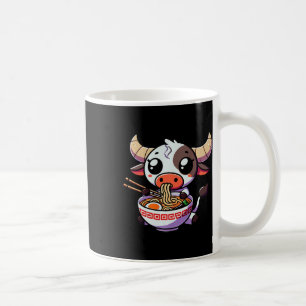 Mug Anime Kawaii Texas Vache Manger Ramen Vêtements No