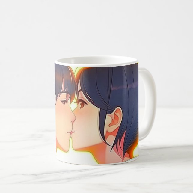Mug Anime Kiss | Nouvel amour (Devant droit)