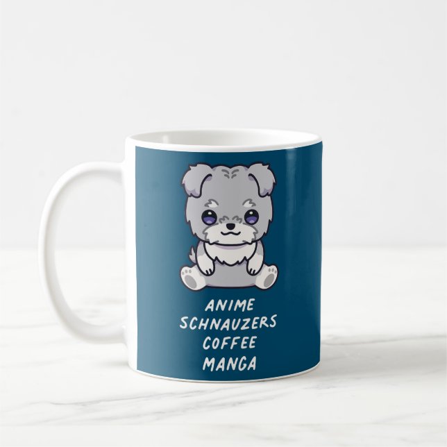 Mug Anime Schnauzers Café Manga Kawaii Amoureux des ch (Gauche)