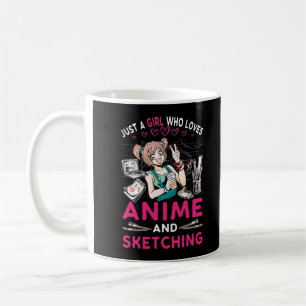 Mug Anime Sketching Girl Otaku Ado Japonais Comic Fan