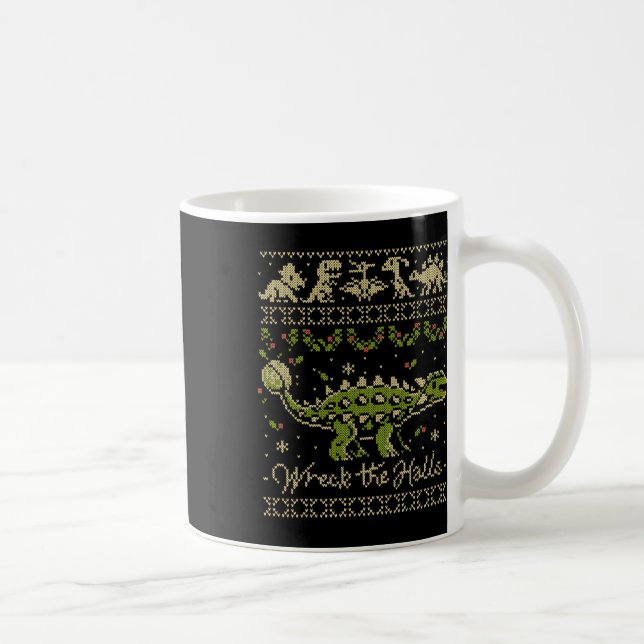 Mug Ankylosaurus Dinosaur Christmas Sweater  (Droite)