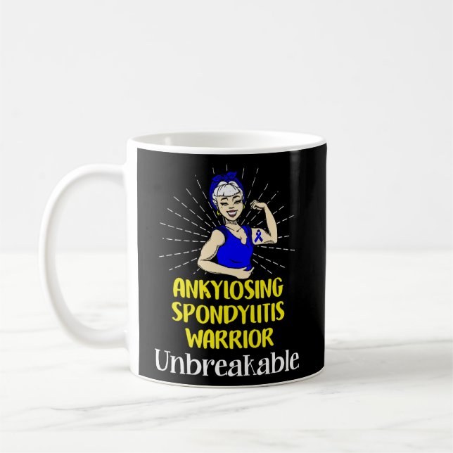 Mug Ankyloss Spondylitis Survivor Bechterew Warrior (Gauche)
