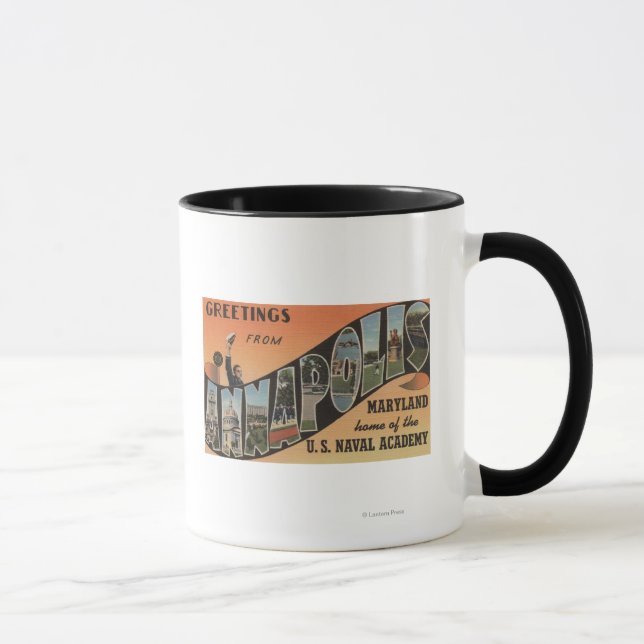 Mug Annapolis, Maryland - Scènes de grandes lettres (Droite)