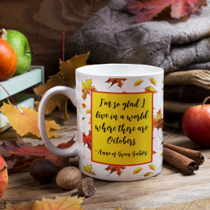 Mug Anne of Green Gables Octobre automne personnalisé