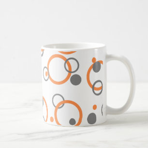 Mug Anneaux colorés orange et gris Bougie de café