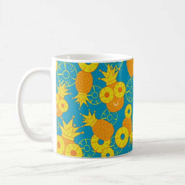 Mug Anneaux d'ananas et d'ananas. Pat à gribouillis (Gauche)