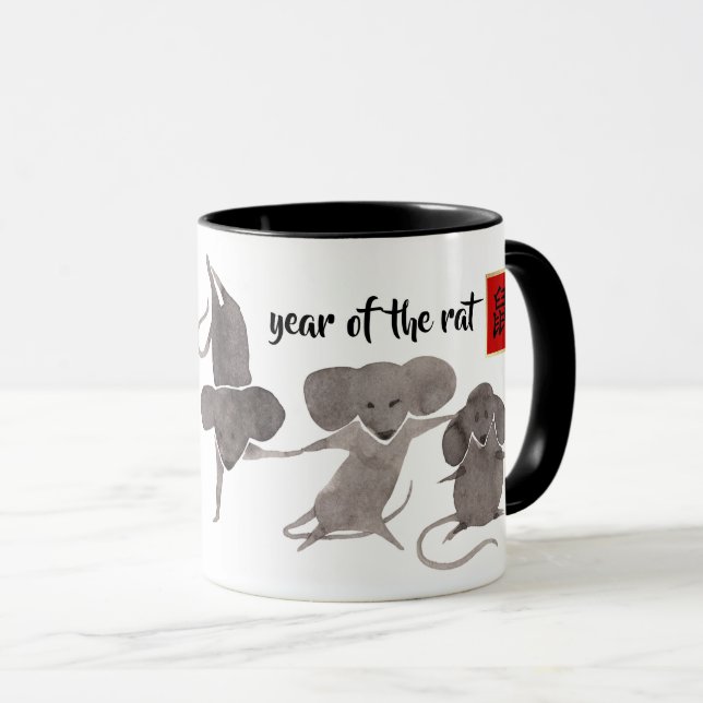 Mug Année chinoise du rat| Année personnalisée (Devant droit)