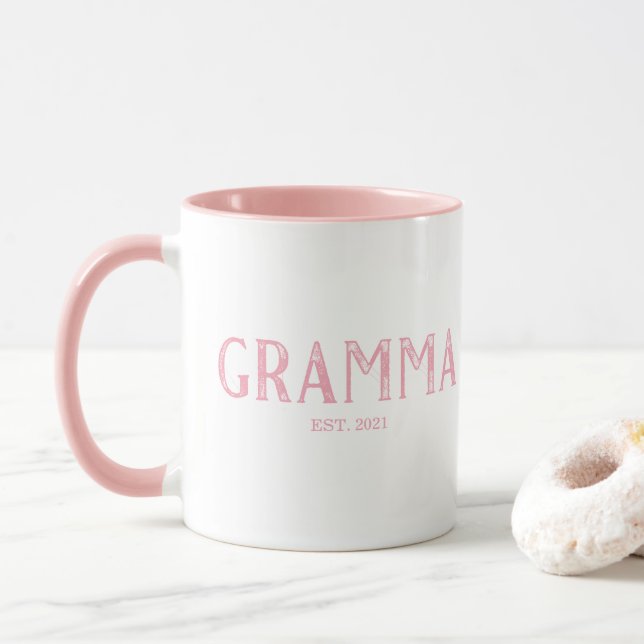 Mug Année de création de Gramma Rose (Avec donut)
