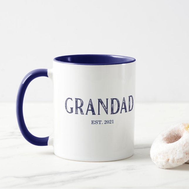 Mug Année de création de Grand-père Bleu (Avec donut)