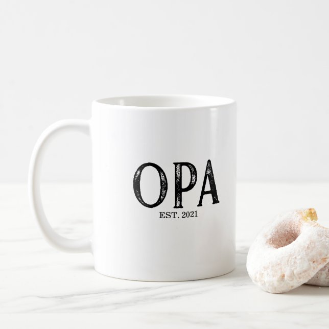 Mug Année de création d'Opa (Avec donut)