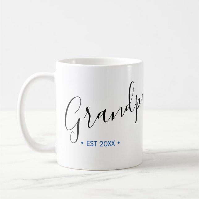 Mug Année de création personnalisée pour papy (Gauche)