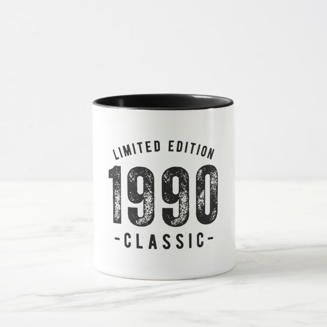 Mug Année de naissance classique 1990 (Centre)
