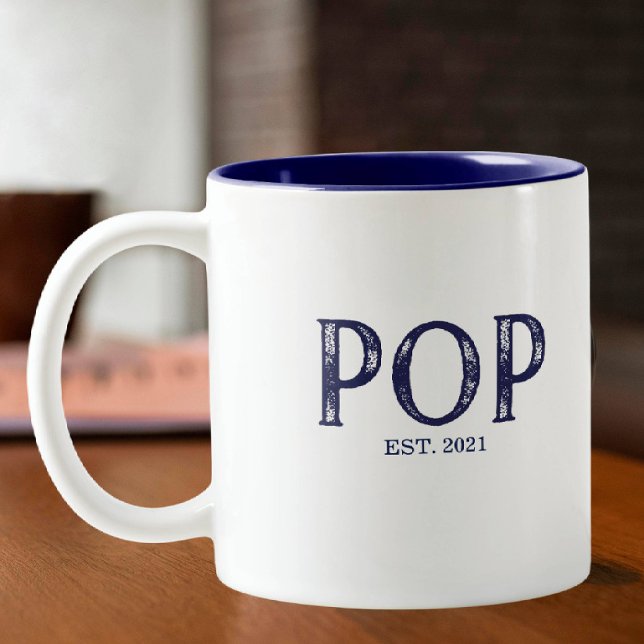 Mug Année d'établissement de Blue Pop (Créateur téléchargé)